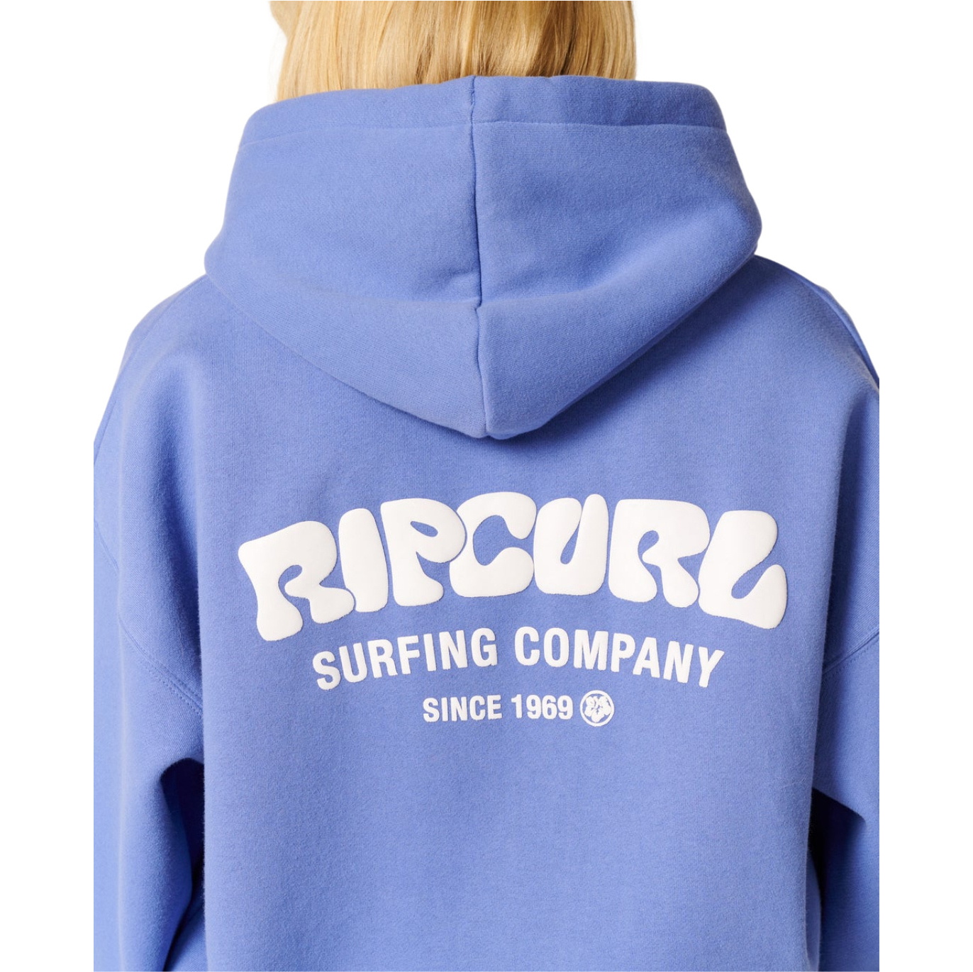 2026 Rip Curl Femmes Planche De Surf Puff Héritage Hoodie 06AWFL - Mid Blue